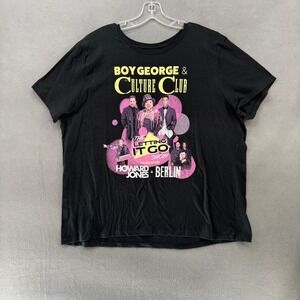 Boy George T-Shirt Culture Club The Letting It Go Show 2023 Tour Black Adult XL
